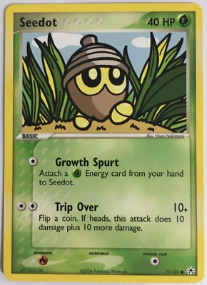 POKEMON SEEDOT 71/101 EX HIDDEN LEGENDS COMMON NEAR MINT - Image 1 of 2