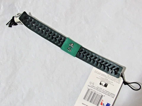 Green Brewers Sausage Man w/Black Stitching Team Baseball Seam Bracelet Gamewear Cover