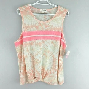 Full Circle Trends Women's Peach Tie Dye Sleeveless Tank Top - Size 2X - NWT - Picture 1 of 8