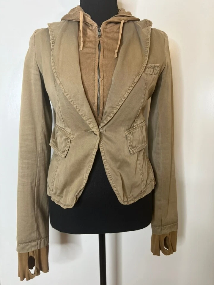 DA-NANG Women's Blazer Style Hooded Jacket with Layered Look - Size XS - Image 1 of 4