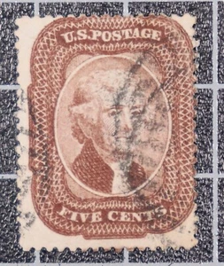 Estampilla bonita usada de Scott 29-5 centavos Jefferson SCV $325.00 - Imagen 1 de 2