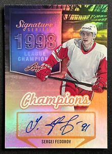 2015 Leaf Signature SERGEI FEDOROV Champions 1998 Detroit Red Wings