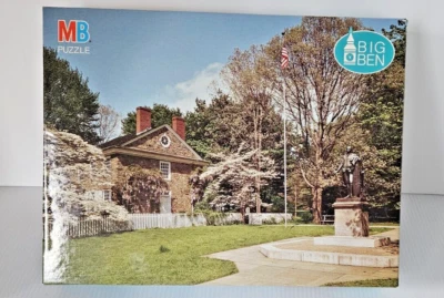 MB Big Ben #4962-18 Washington's HQ Valley Forge, PA  Puzzle  20x26 NIB Sealed - Image 1 of 4