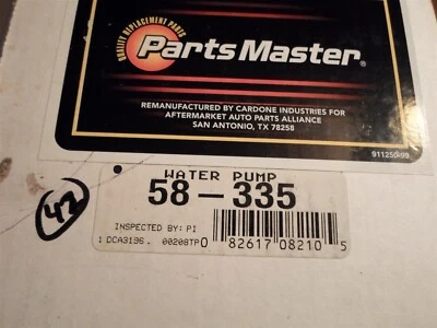Parts Master Cardone Remanufactured Water Pump 58-335 Foto 1 de 2
