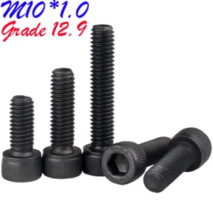 M10 1.0 Fine Thread Hex Socket Head Cap Screws Allen Bolt Grade 12.9 Alloy Steel - Picture 1 of 12