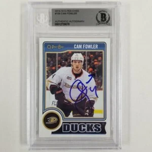 Cam Fowler signed 2014-15 O-Pee-Chee #108 Ducks Autogramm ~ BAS BGS - Bild 1 von 1