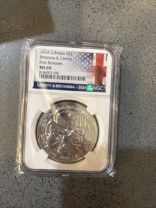 2024 Great Britain S£2 Brittannia & Liberty First Day of Issue - Picture 1 of 4