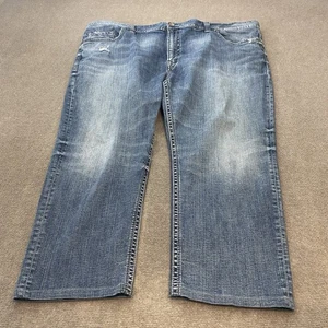 Silver Jeans Mens 50 Fits 51x27 Blue Grayson Tapered Pants Denim Western - Picture 1 of 13