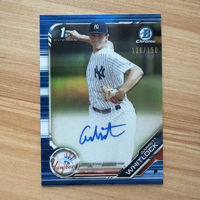 2019 Bowman Chrome Prospect Garrett Whitlock 1st Auto Blue /150 #CPA-GW - Image 1 of 2
