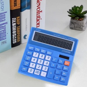 Desktop Calculator Basic Office Desk Calculator 12 Digit with Solar Power and Ea - Picture 1 of 6