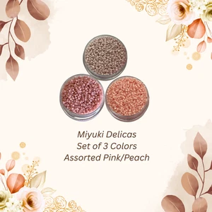 3er Set Farben Miyuki 11/0 Delica Rocailles Rosa Rose Lachs 15 g - Bild 1 von 2