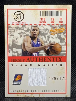 2004-05 Fleer Authentix Shawn Marion Jersey Patch /175 - Phoenix Suns - Image 1 of 2