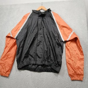 Harley-Davidson Jacket Mens XL Black Orange Windbreaker Reflective Motorcycle - Picture 1 of 6