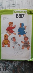 Doll Clothes Patterns By Simplicity - Picture 1 of 6