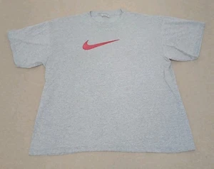 Vintage Nike Mens Center Swoosh Logo T Shirt Size Large - Picture 1 of 9