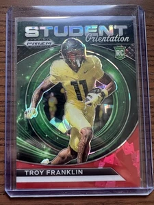 2024 Panini Prizm Draft Picks - Orientamento Studente Troy Franklin #SO-TF Red Ice - Foto 1 di 2