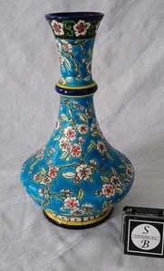 Vaso A25/100 Emaux Longwy collo lungo Emaux Cloisonnés - Foto 1 di 7