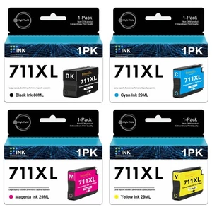 711XL Ink Cartridge Bundle (4-Pack, 80-ml Black / 29-ml Cyan/Yellow/Magenta) ... - Bild 1 von 7