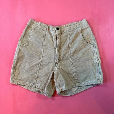 Vintage 90s Womens Corduroy High Waisted Shorts - Vintage Womens Corduroy Shorts - Image 1 of 4