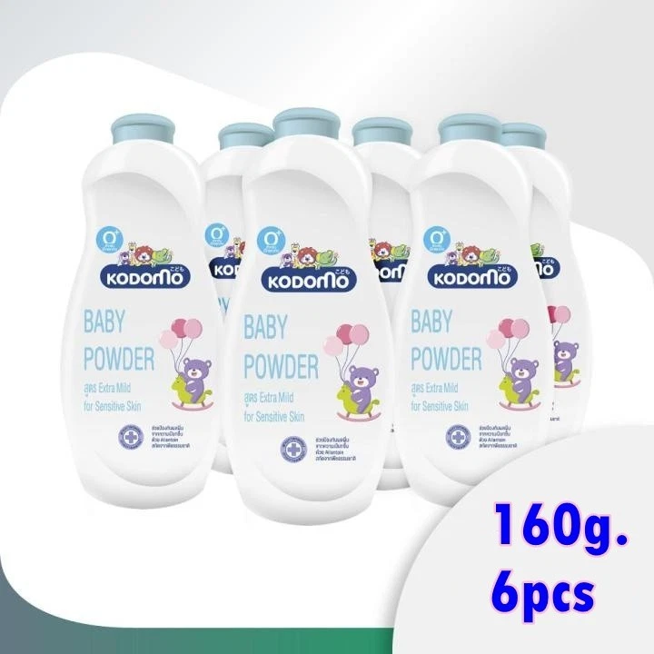 6X  Kodomo Baby Powder Extra Mild Hypoallergenic Soft Smooth Skin 160g - Image 1 of 4