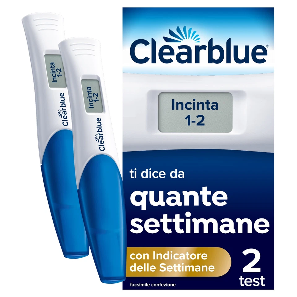 Clearblue Test di Gravidanza con Indicatore delle Settimane, 2 Test Digitali - Immagine 1 di 1