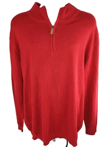 Roundtree & Yorke Tall Man 1/4 Zip Pullover Shirt/Sweater Men's 2XT Red NWT - Picture 1 of 3
