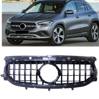 Glossy Black Front Bumper Grille For Mercedes Benz GLA Class GLA220 2020-2023 wo - Image 1 of 4