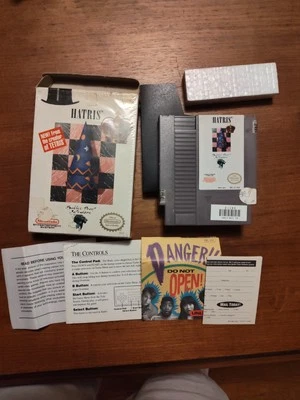 Nintendo 1990 NES HATRIS Complete In Box CIB Rare! - Image 1 of 4