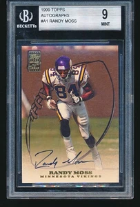 1999 Topps Autographs RANDY MOSS #A1 BGS 9 - Bild 1 von 2