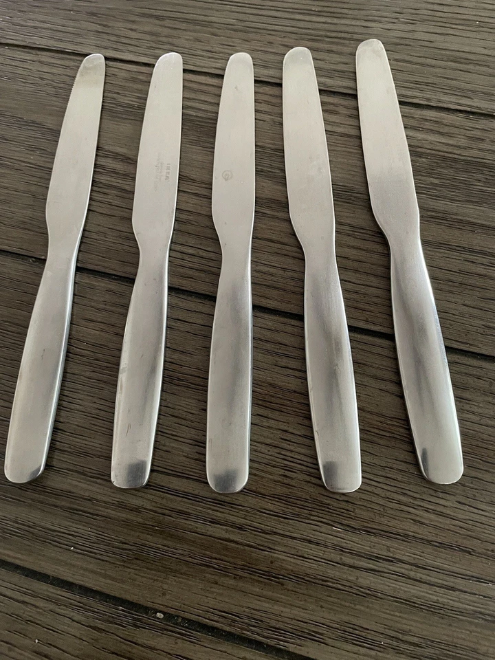 "5 cuchillos de cena modernos de acero inoxidable macizo IKEA IKE8 9 1/4"" Foto 1 de 4