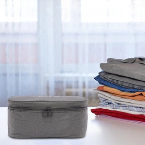 Grey Travel Bra Underwaer Organizer Compact Lingerie Box Toiletry Bag 27*12*15cm - Picture 1 of 18