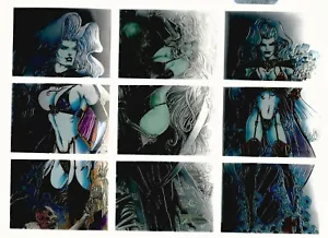 Lady Death Chromium Trading Cards 90 complete 1995 THIRD Series, + 2 CLEAR - Picture 1 of 6
