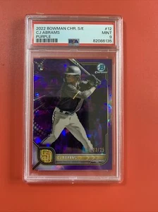 2022 Bowman Chrome Sapphire Purple /25 #12 CJ Abrams Rookie Card Padres PSA 9 - Picture 1 of 2