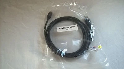 6 ft. USB 2.0 Type A Male to Male Mini-B 5-pin for Camera Cable (Black) - Image 1 of 4