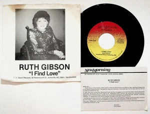 Ruth Gibson I Find Love 45 Promo w Pic Sleeve Bio Gospel Asheville NC - Picture 1 of 3