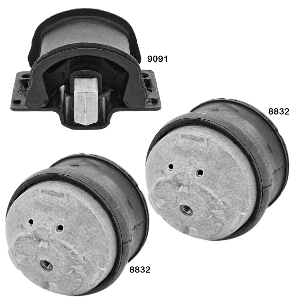 Juego de 3 soportes de motor y transmisión para Mercedes-Benz C220 2.2L 2022400617 2022400418 Foto 1 de 4