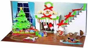 Tarjeta de Navidad panorámica emergente con papel nueva en paquete - habitación de medianoche - Imagen 1 de 2