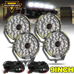 AUXBEAM 360-PRO 780W 9"INCH Round LED Work Lights Spot Offroad Work Fog Lamps x4 - Picture 1 of 10