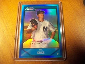 2007 Bowman Chrome Prospects GEM MINT Blue Refractor  060/150  Phil Coke #BC171 - Picture 1 of 3