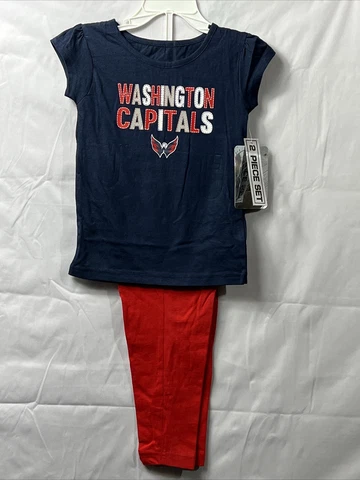 Washington Capitals NHL Set Toddlers Girls 3T 2 Piece Set Shirt/Pants New!! Cover