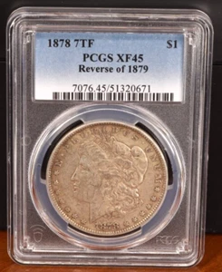 1878 Morgan Silver Dollar REV 1879 PCGS XF45 - Picture 1 of 4