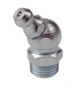 Mild Steel 45 Degree Grease Nipples Fittings with M6 x 1 Tapered Threads 617045 - Picture 1 of 1