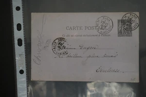 L-183 Paris cachet type 18 de Pl de la Madeleine (bureau 3) sur entier 89-CP1 - Imagen 1 de 2