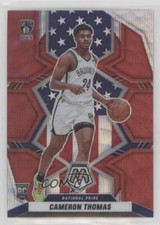 2021 Panini Mosaic National Pride Red Wave Prizm Cameron Thomas #255 Rookie RC