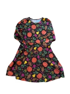 Children's Place Size Large 10/12 Fall Girl’s Long-Sleeve Dress Pumpkins NWT - Picture 1 of 6