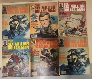 6 riviste uomo da sei milioni di dollari 1976-1977 Charlton Pub. Fumetto Lee Majors - Foto 1 di 9