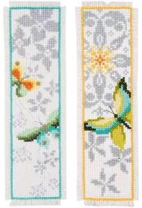 Vervaco Cross Stitch Bookmark Butterfly (Set of 2) 2.4" x 8" - Picture 1 of 1