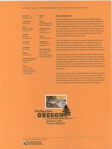 #0903 42c 150 Yrs Oregon Statehood #4376 Souvenir Page - Picture 1 of 1
