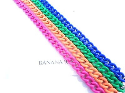 Pulsera de eslabones esmaltados Banana Republic para mujer nueva con etiquetas 39 ea conjunto de 4 multicolores Foto 1 de 4