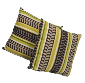 Abstract Danish Modern Solarium Richloom Fabric Throw Pillows Lot Of 2 - Picture 1 of 11